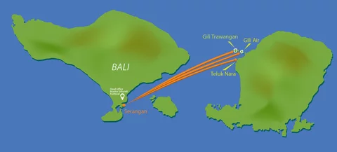 bali gili trawangan teluk nara